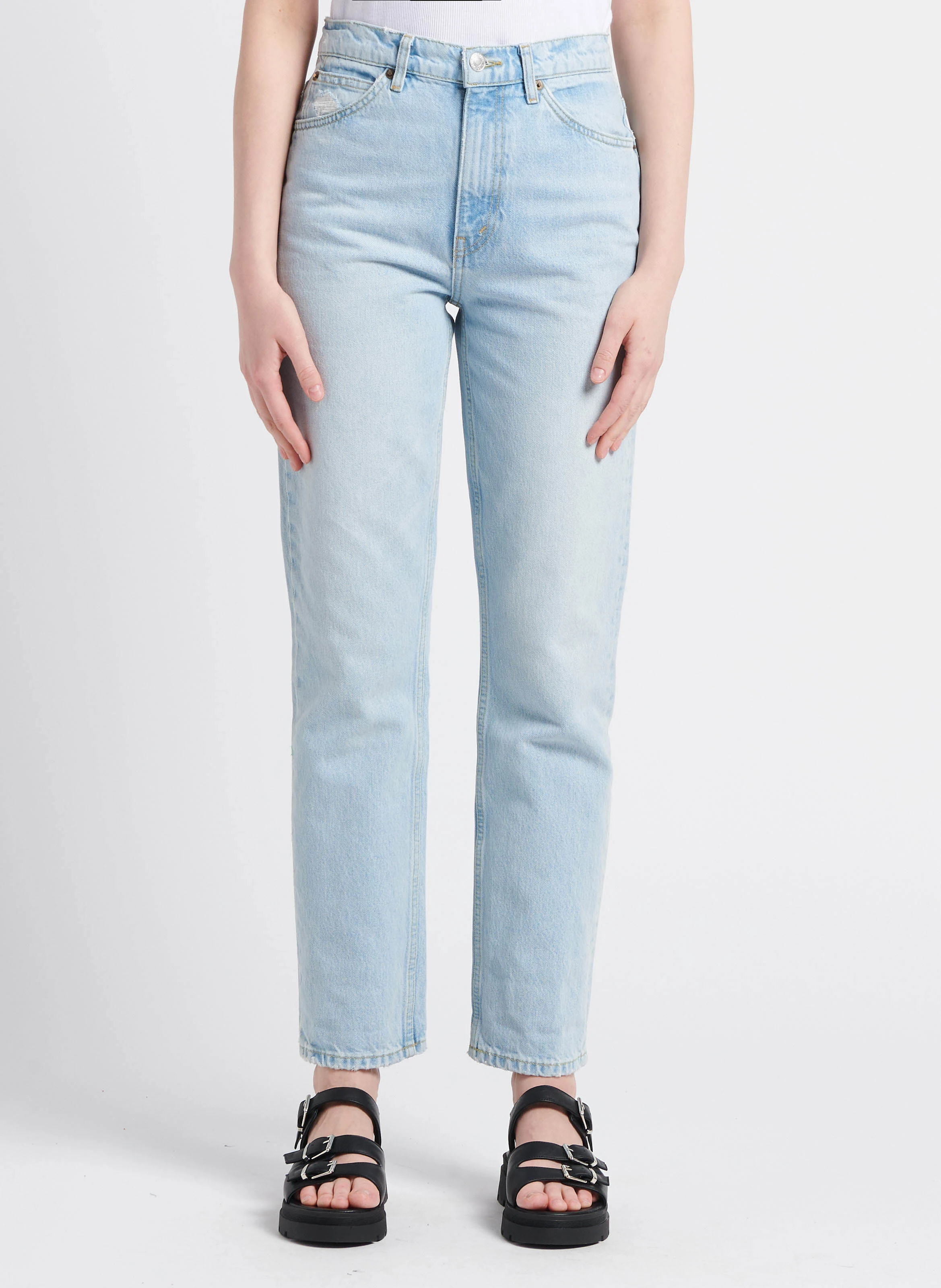 70S STRAIGHT - Jean droit en coton | Jean Délavé