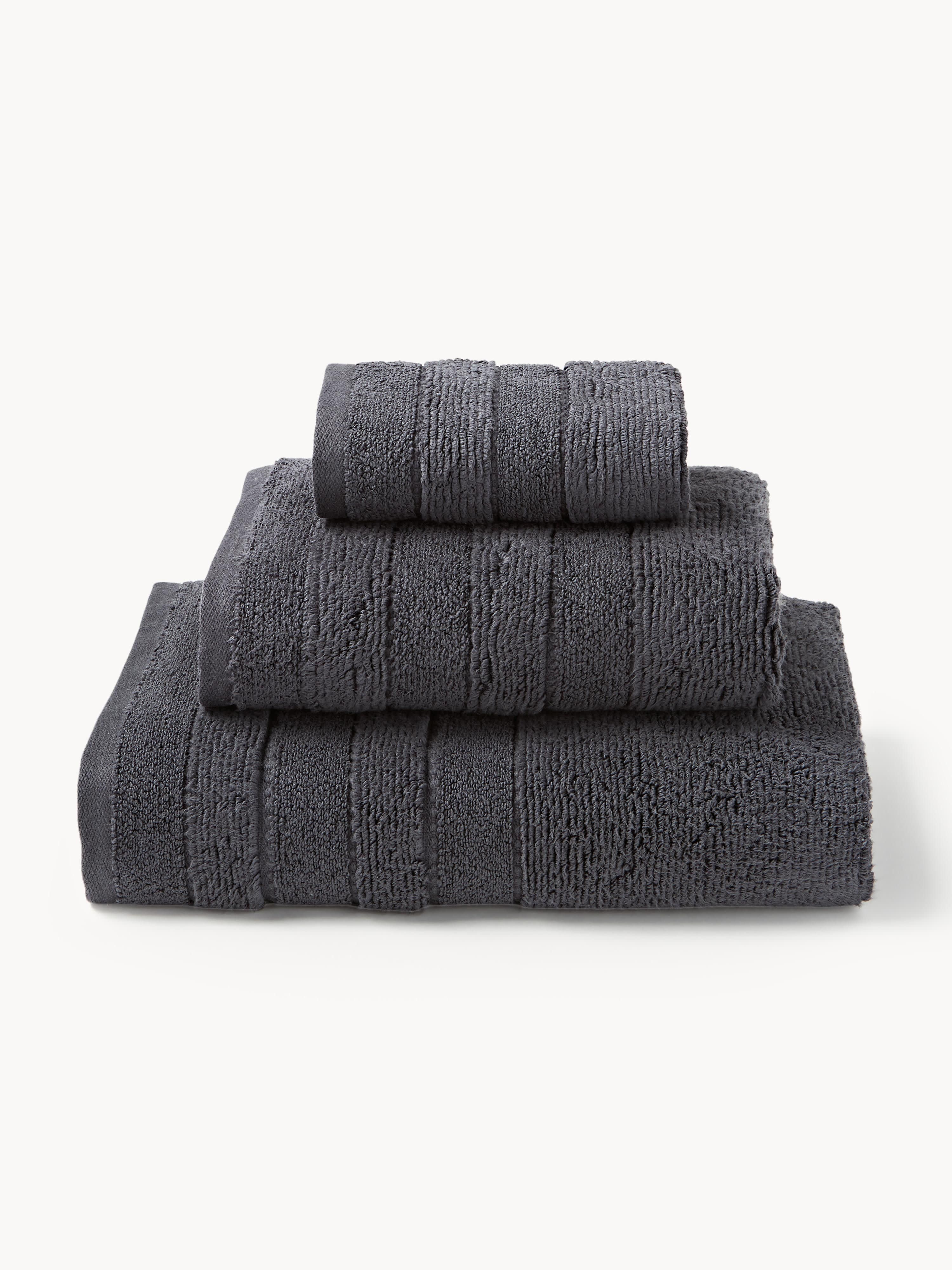 Handdoekenset Luxe met gestreepte rand, in verschillende setgroottes