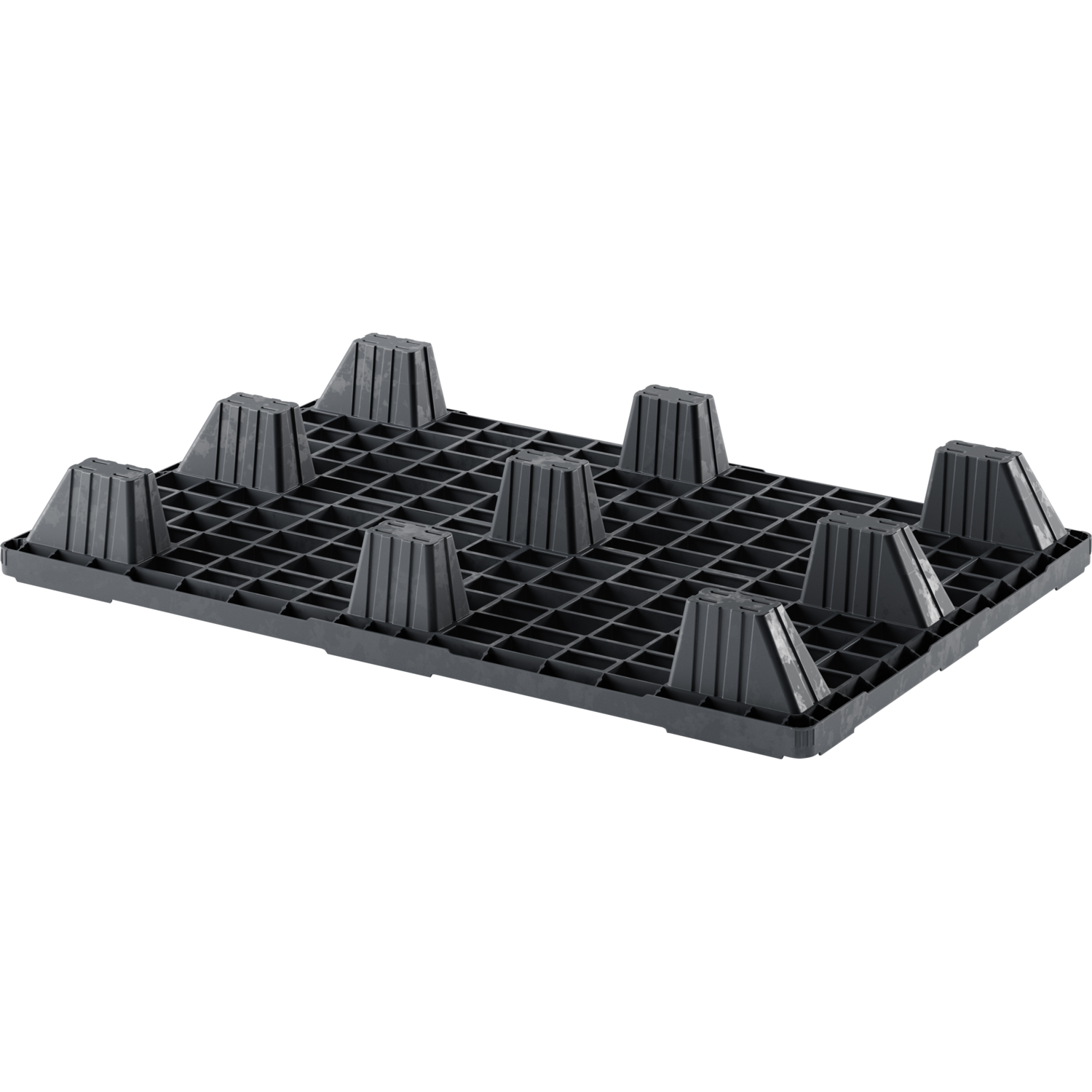 Pallet, gerecycled HDPE, 120x80x15.3cm, zwart