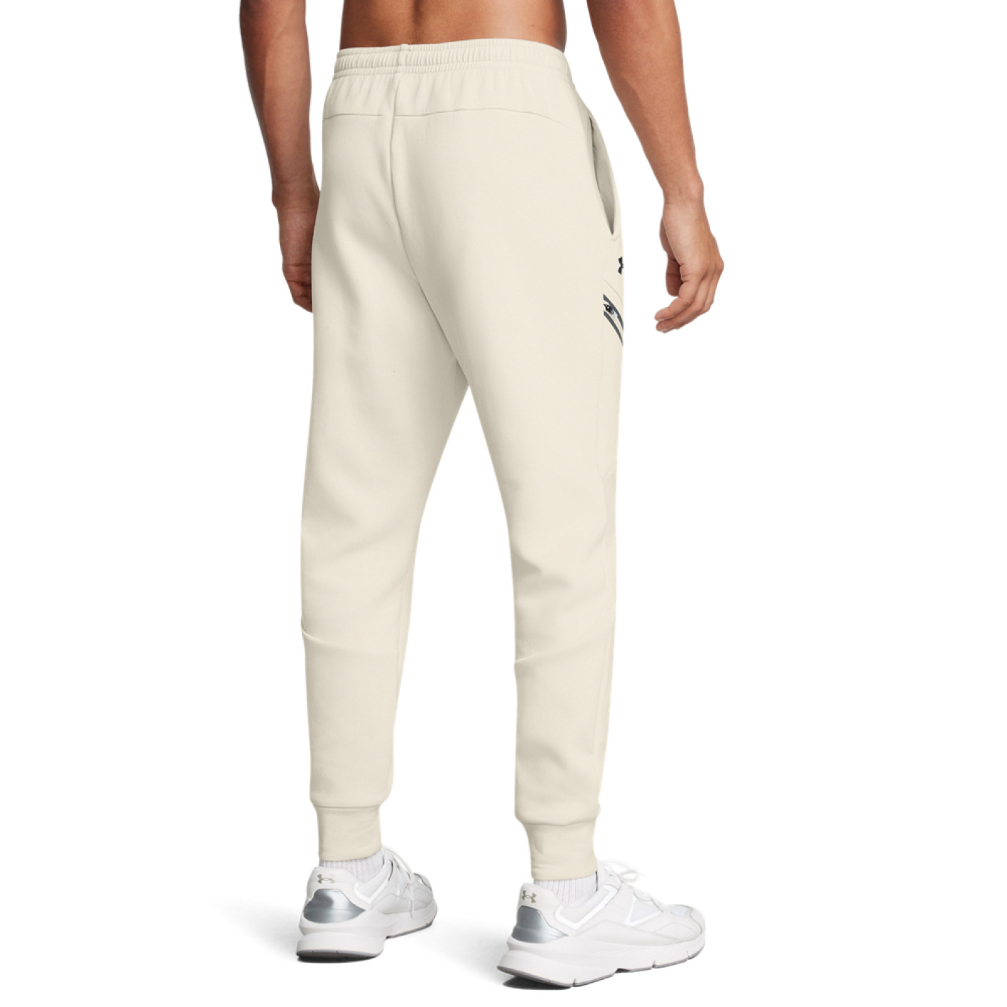 Under Armour Unstoppable Fleece Joggingpak Hooded Full-Zip Wit Zwart