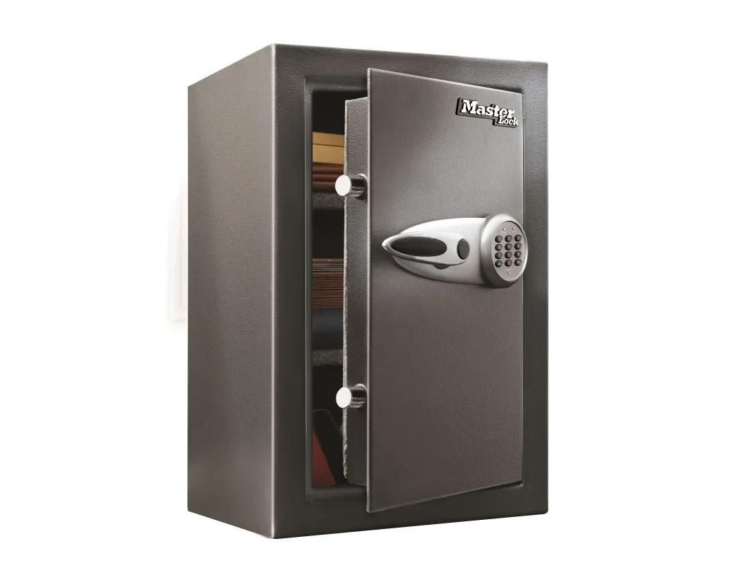 MASTER LOCK Stort digitalt sikkerhedsskab - fritstående - sort - kode - elektronisk - nøgle - 61,7 l - stål - 2 hylder (T6-331ML)