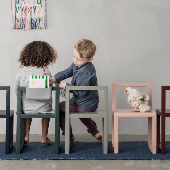 Ferm Living - Little Architect Kinderstuhl, dunkelblau