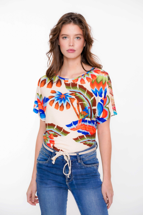 Geisha multi color dames t-shirt
