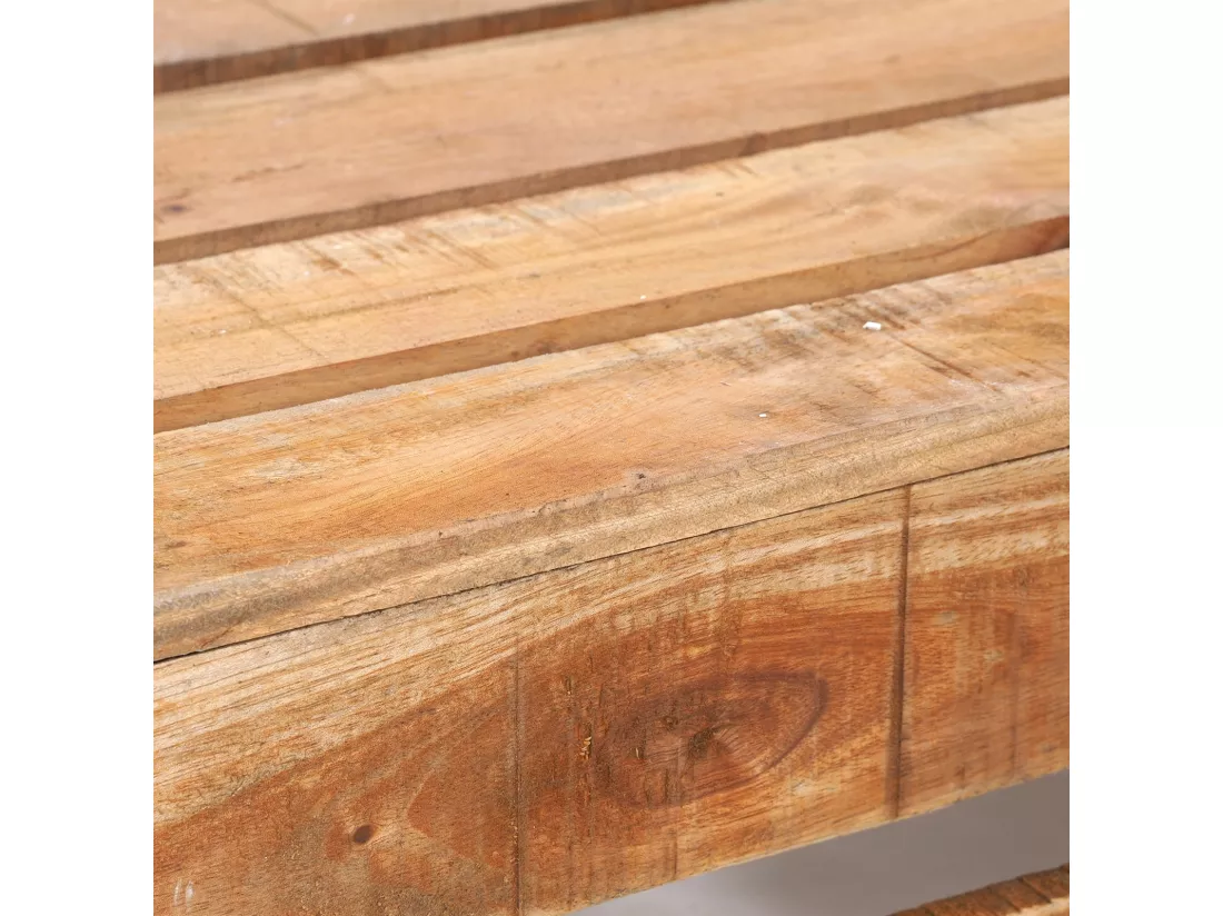 CAISSES EN BOIS VIGNOBLE 4 pièces Bois de recyclage massif naturel-brun