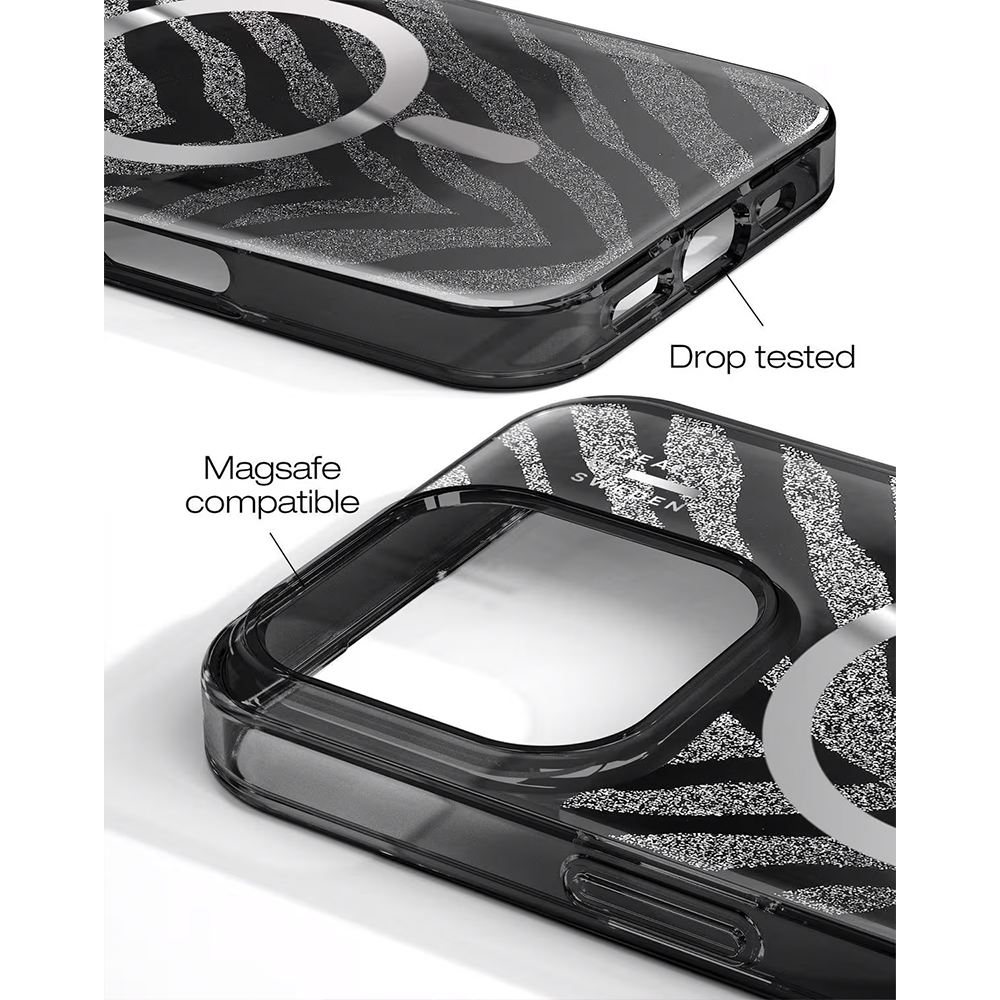 iPhone 17 Pro Max MagSafe Hardcase Hülle Clear Case Recycled (IDCLCMS-I2567P-573) - Zebra Mystique