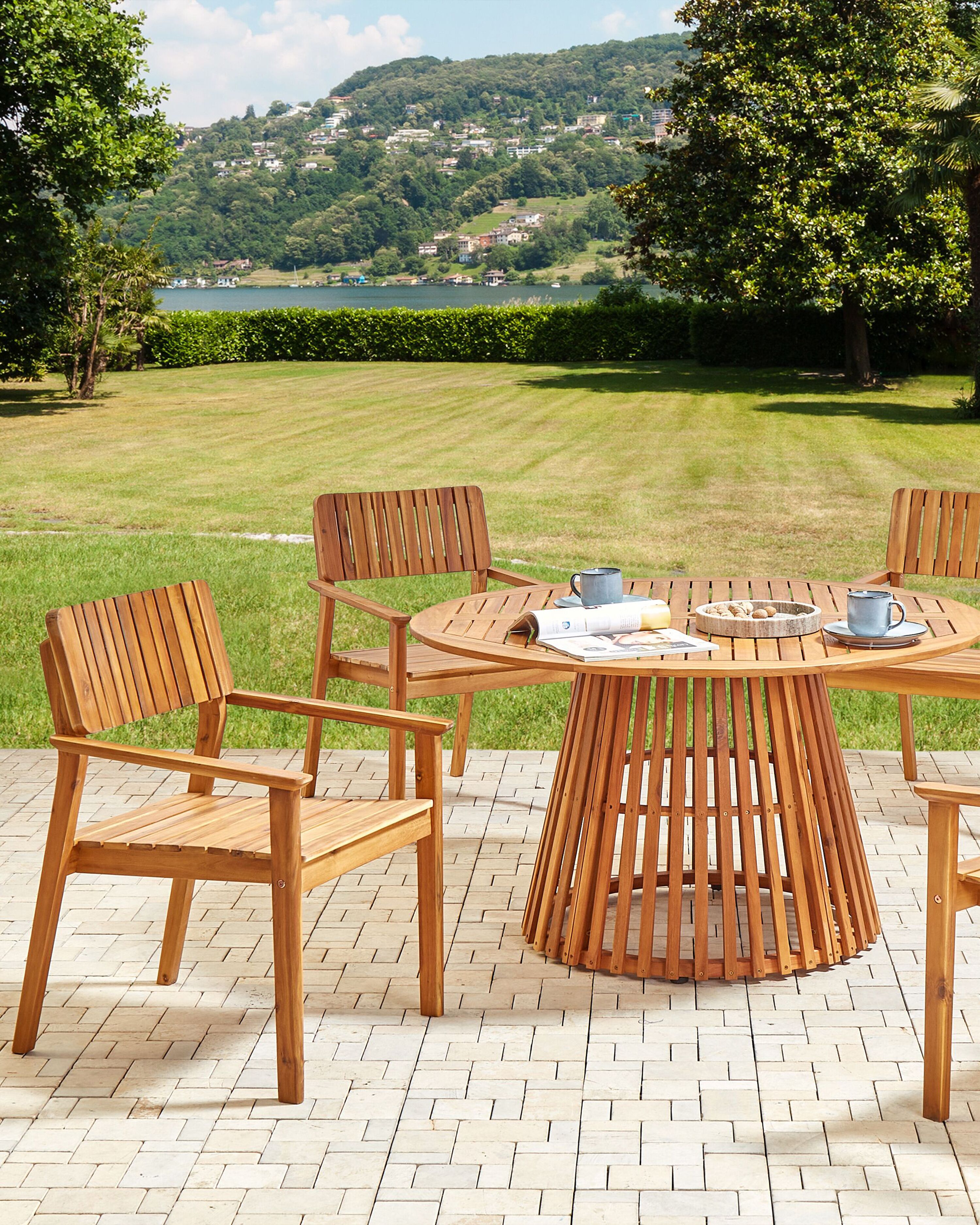 Set van 2 tuinstoelen AGELLO Acaciahout Bruin