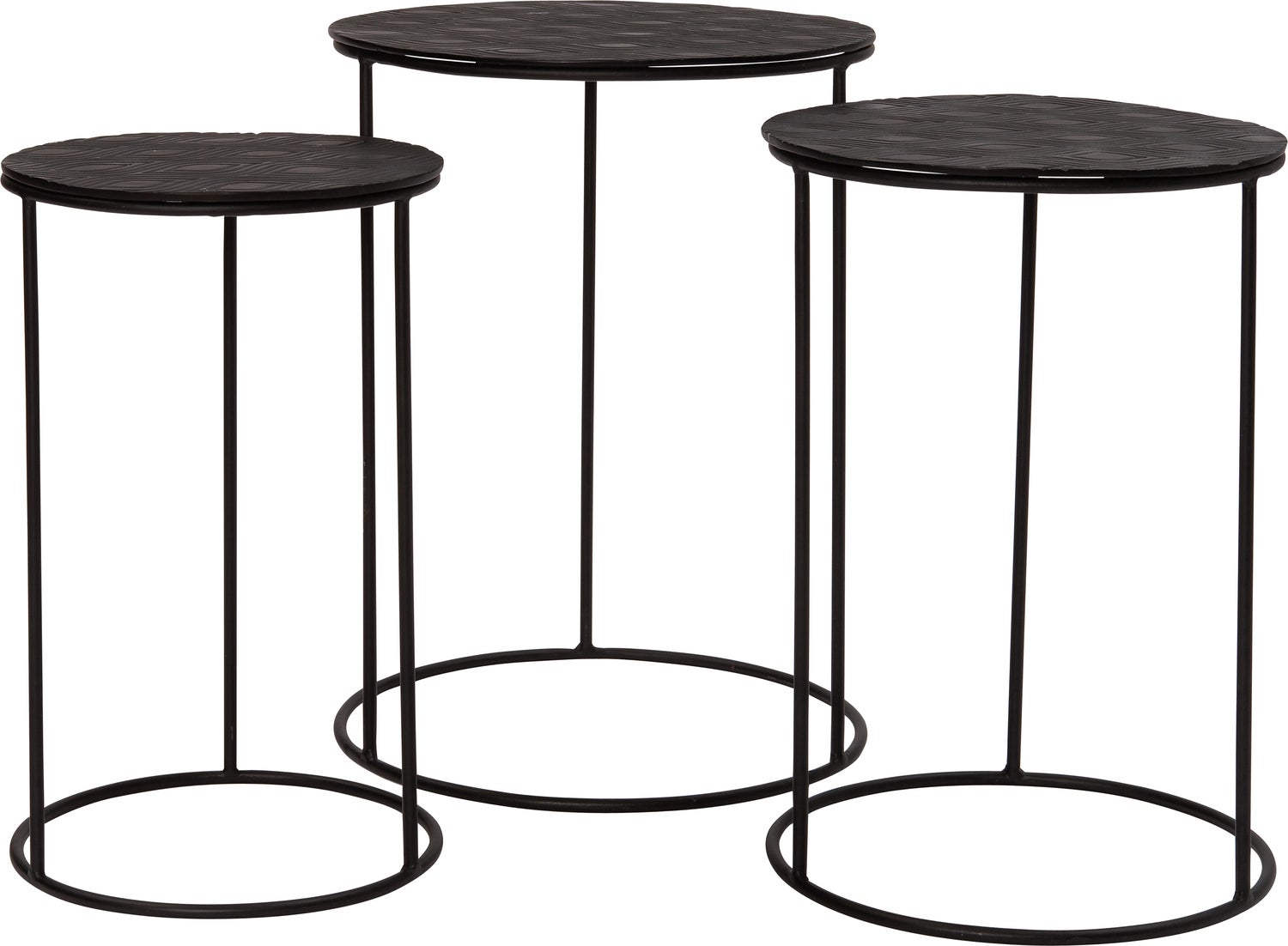 Intratuin bijzettafel Milou zwart D 40 H 54 cm