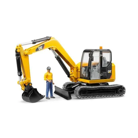 BRUDER® 2466 Cat Minibagger mit Bauarbeiter