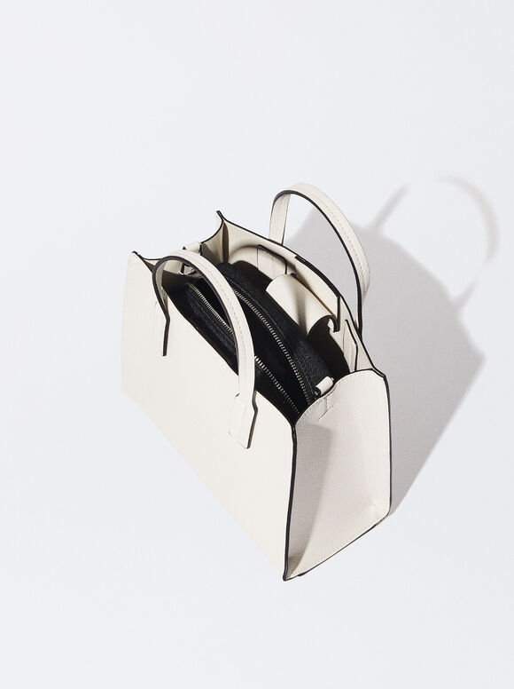 Sacola Tote com Bolsa Extra - Crua