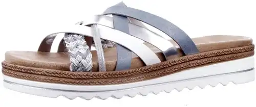D0Q50-12 Remonte blauw combi - maat 38 slipper blauw combi - maat 38 Calandschoen