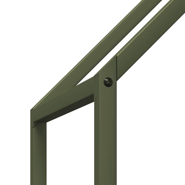 vidaXL Vedstativ olivengrønn 60x25x60 cm kaldvalset stål