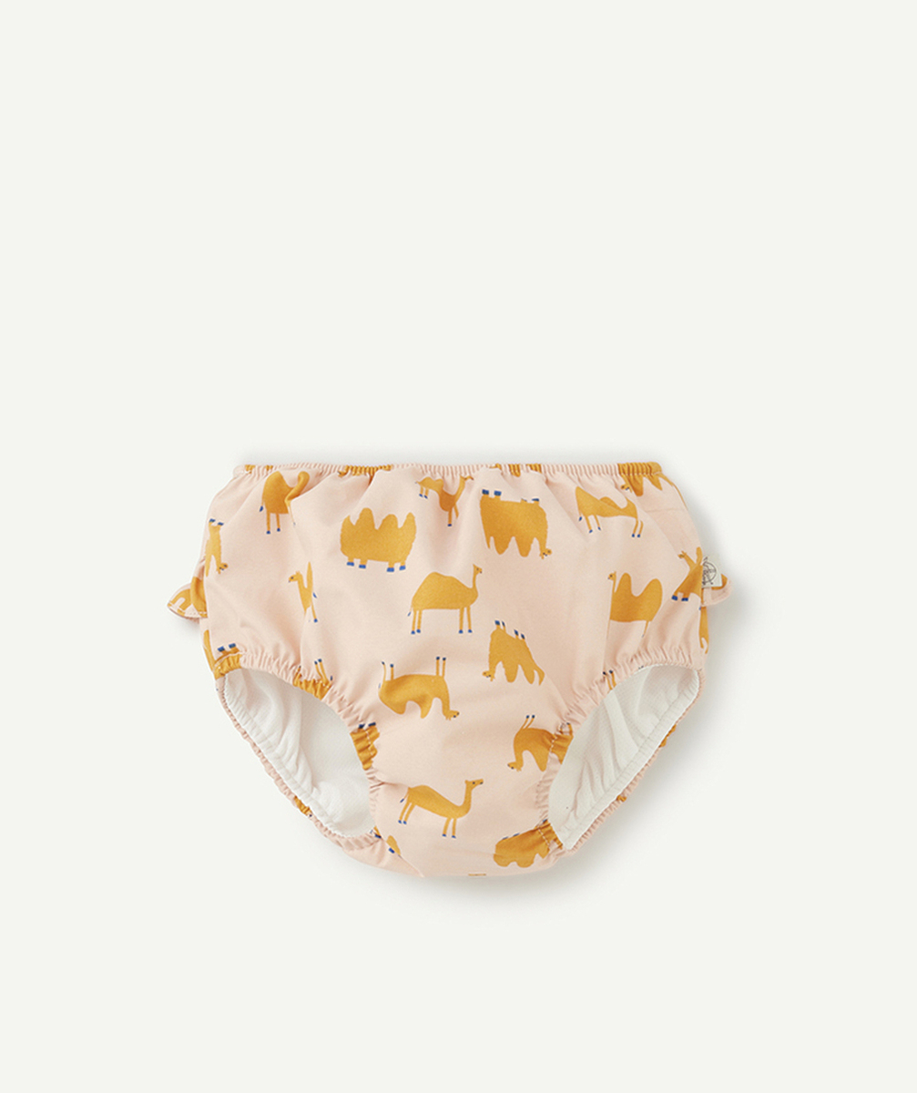 LASSIGMAILLOT DE BAIN COUCHE RÉUTILISABLE BÉBÉ FILLE ROSE AVEC IMPRIMÉ ANIMAUX
