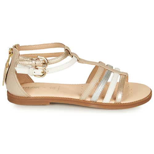 Geox - SANDAL KARLY GIRL - Beige / Argenté / Blanc