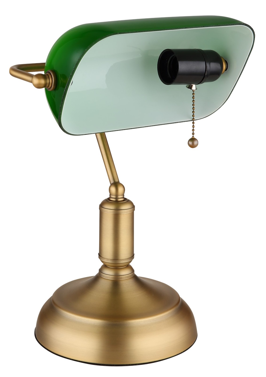 Tischleuchte - messingfarben - grün - 36 cm