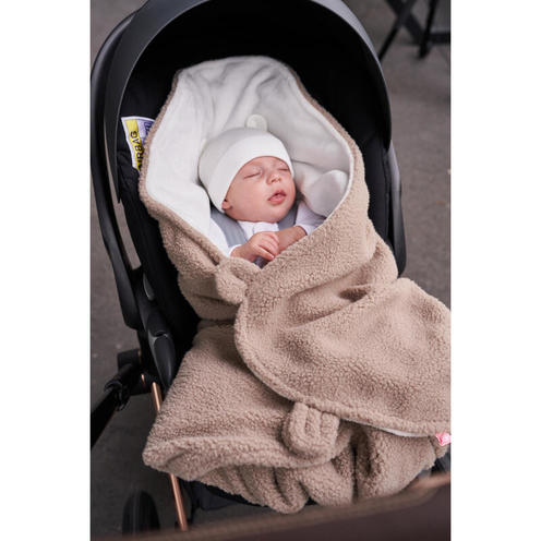 Couverture promenade fausse fourrure - Beige - NOUKIE 'S