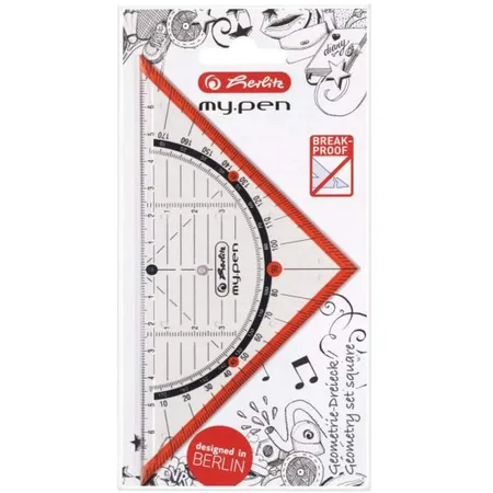 Herlitz Geometriedreieck My Pen 16cm Kunststoff