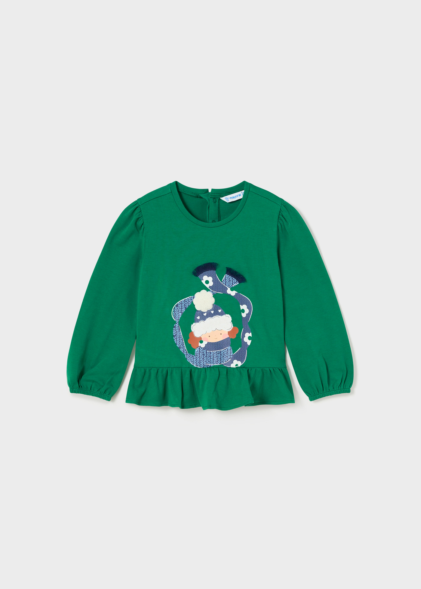 Camiseta infantil com babados Better Cotton