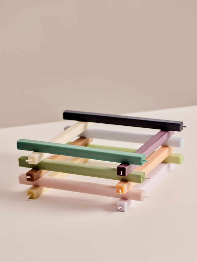 Hay Square Candle -Set of 4