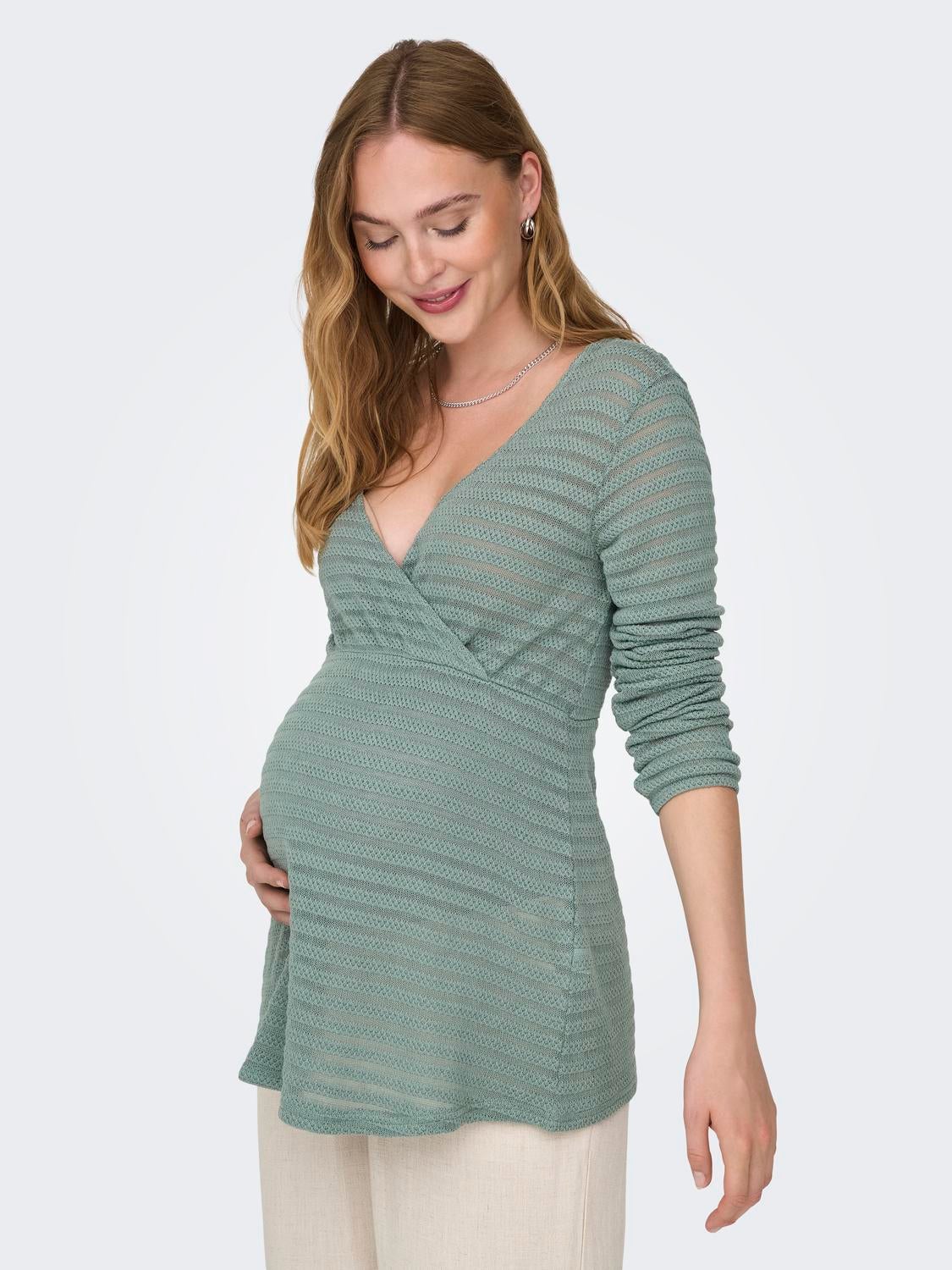 OLMELICIA Top Chinois Green