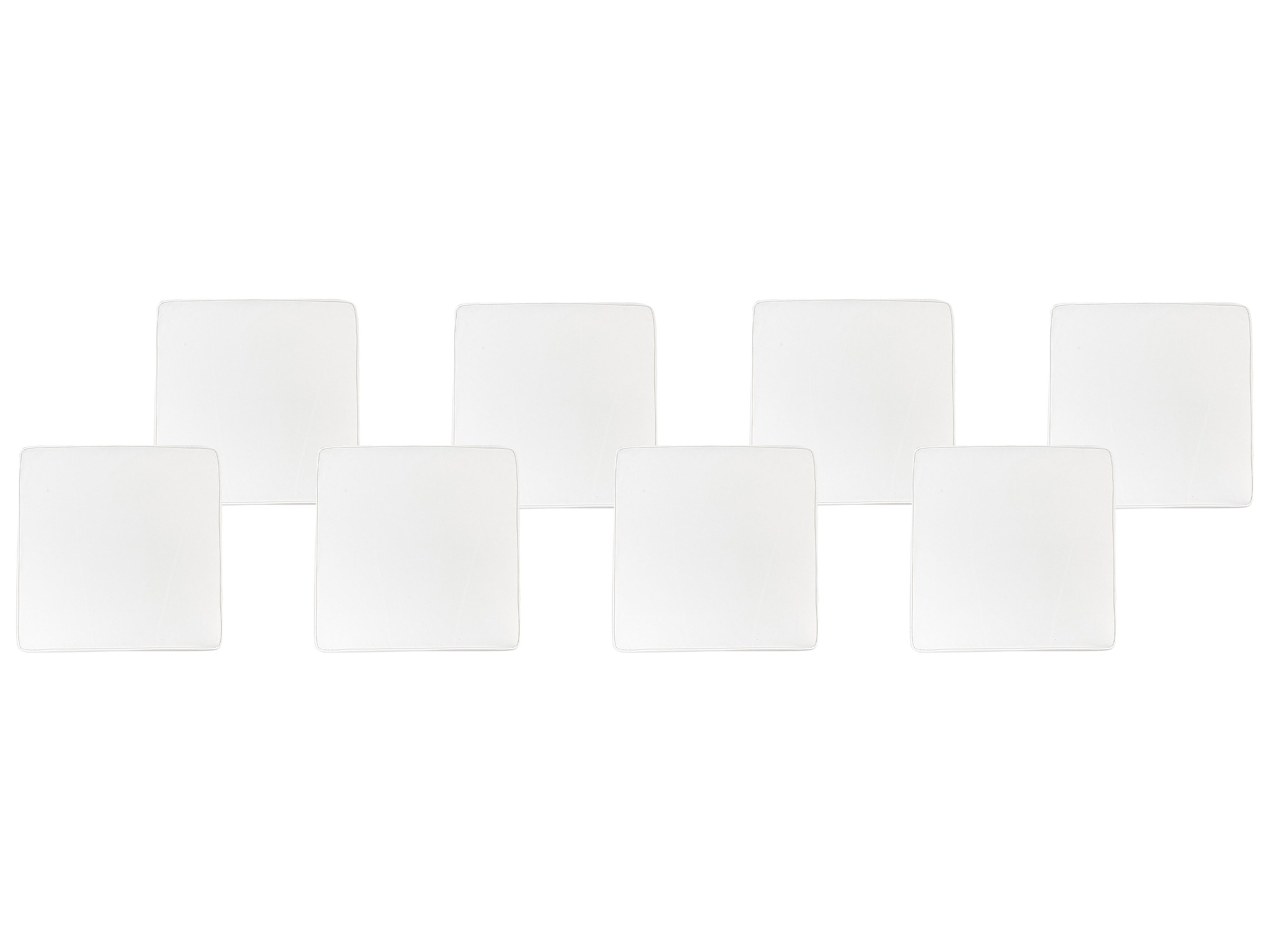 Set van 8 tuinzitkussens SASSARI 46 x 46 cm Gebroken wit