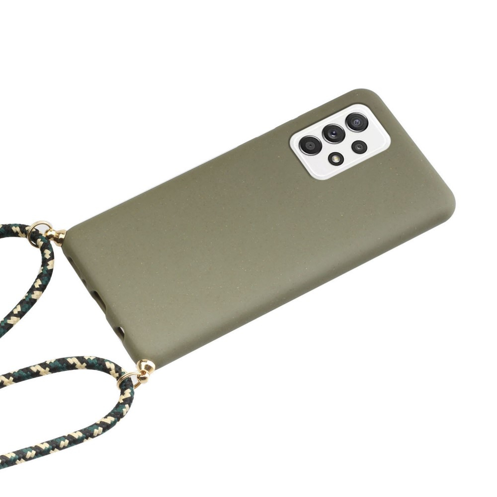 Samsung Galaxy A53 5G Necklace Bio Gummi Case Hülle Eco Friendly Nachhaltig Kompostierbar   Handykette (150cm) - Grün