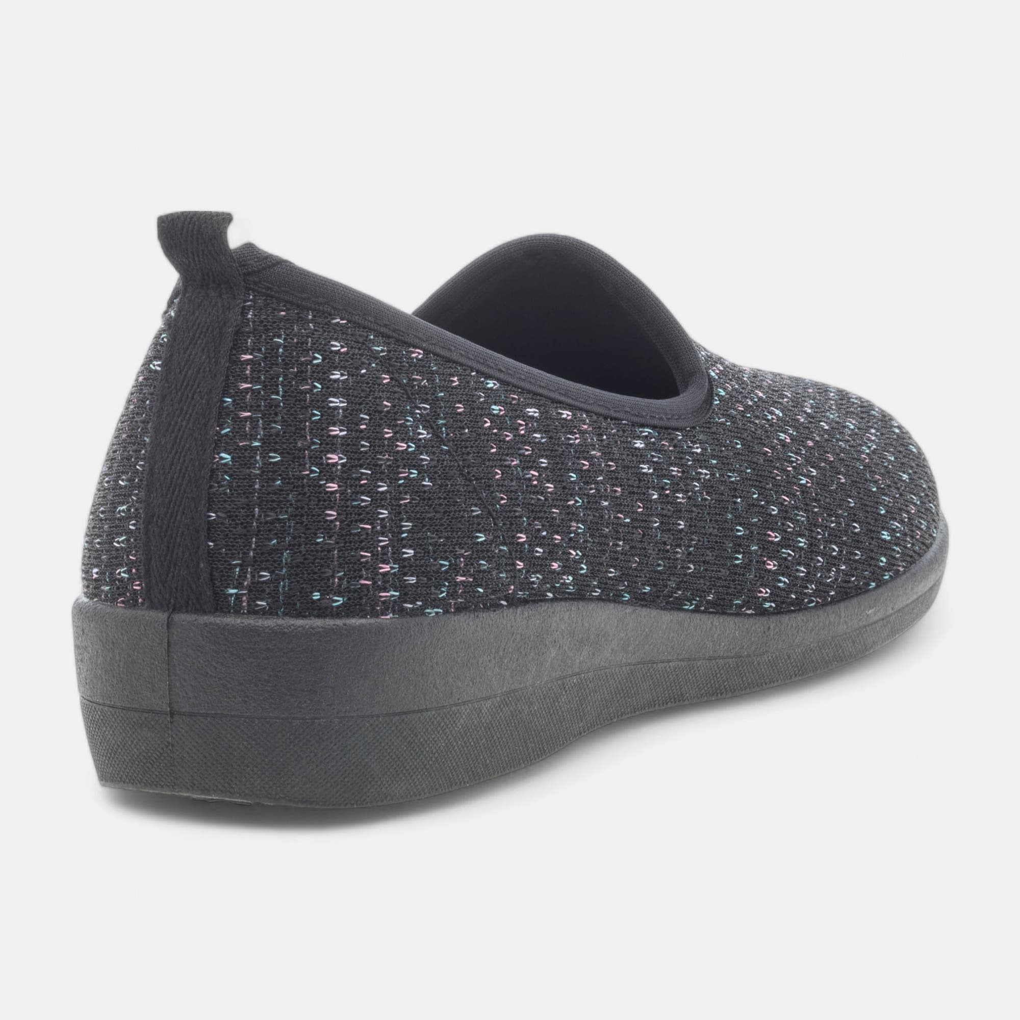 Pantoufles pieds sensibles Femme noir