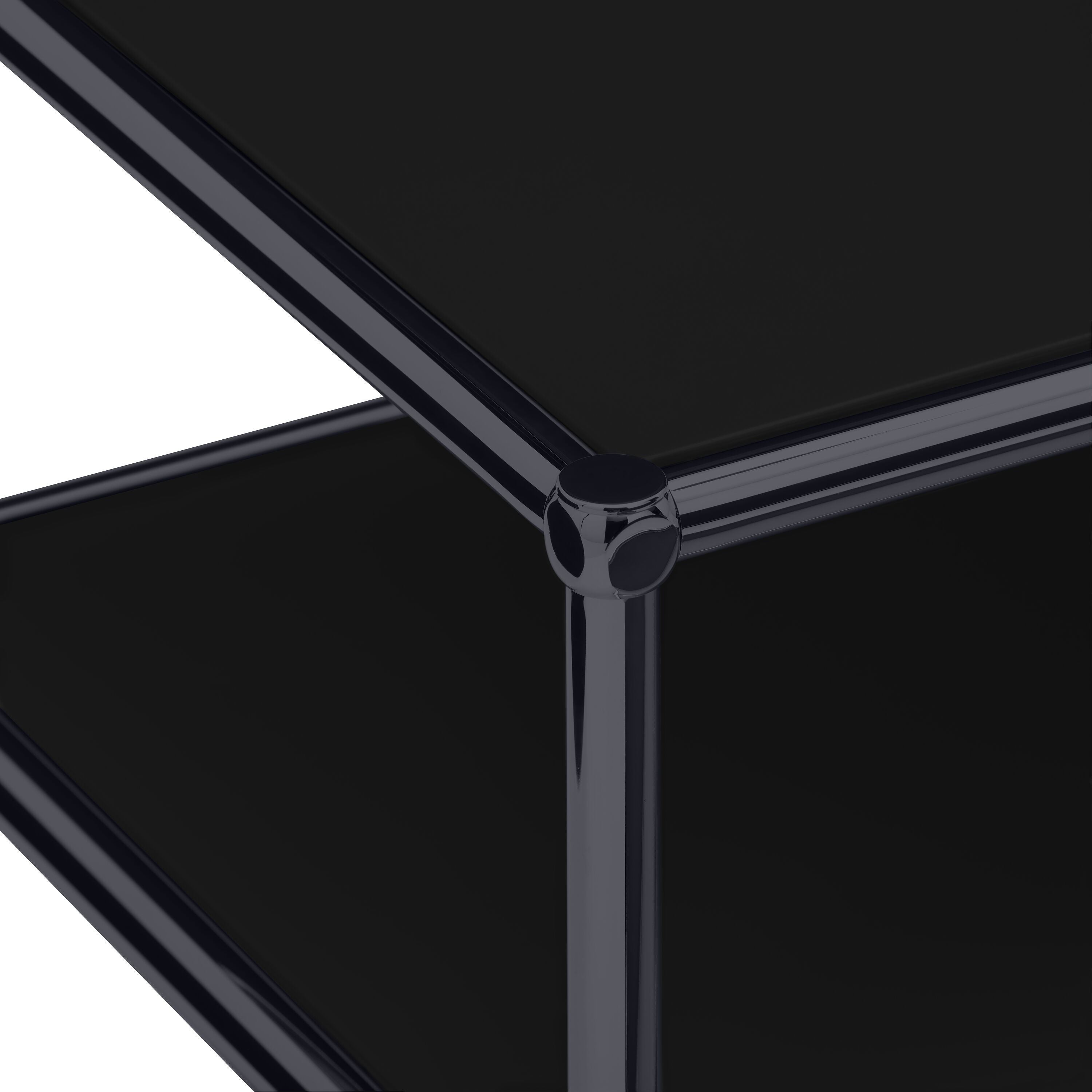 FLEXCUBE Salontisch - Schwarz / B: 77.5 cm x T: 77.5 cm x H: 43.5 cm