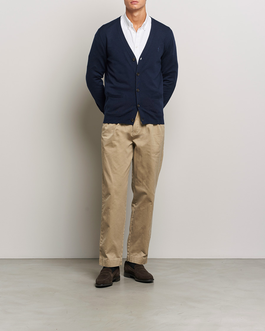 Polo Ralph Lauren Merino Knitted Cardigan Hunter Navy