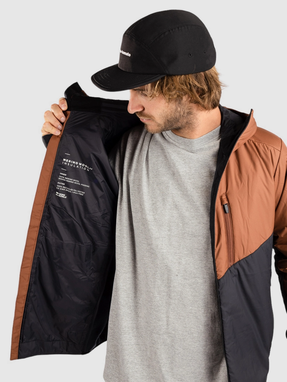 Mons Royale Merino Arete Insulator Jacket dark copper / black