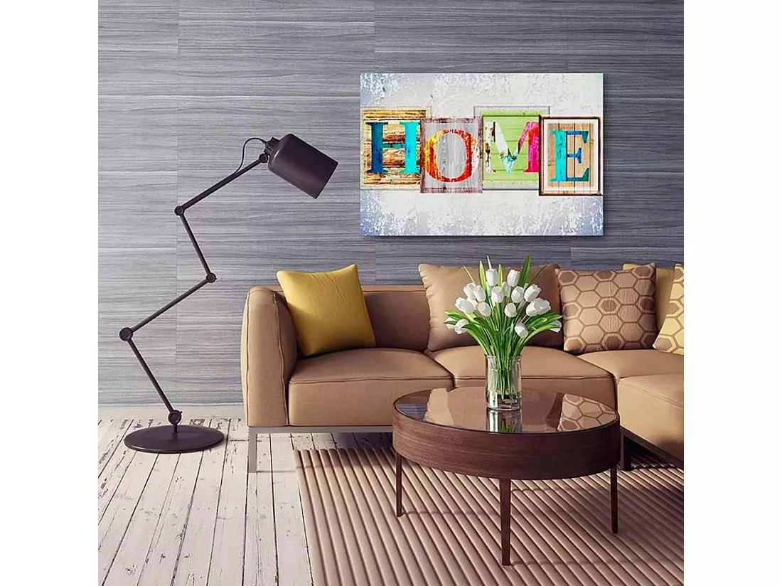 Tableau la maison d'inscription - 120 x 80 cm