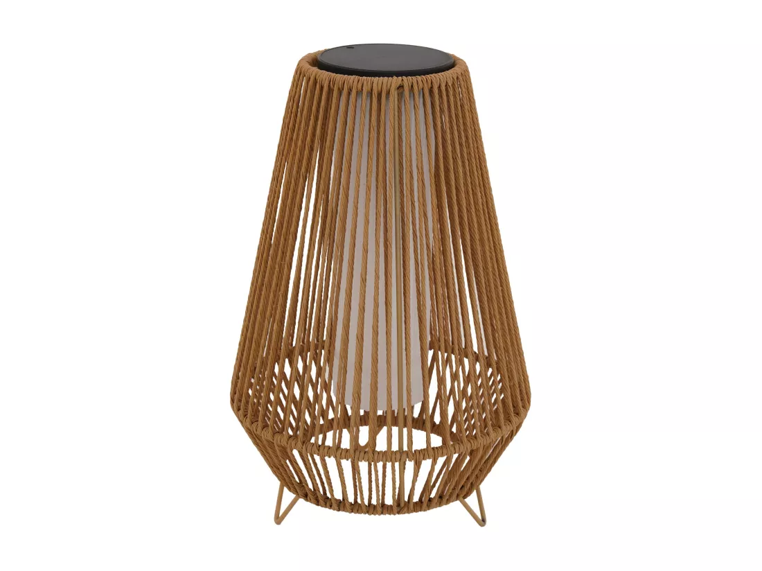 Lanterne solaire SALOMEA TALL Beige Rotin 30 x 30 x H 47cm