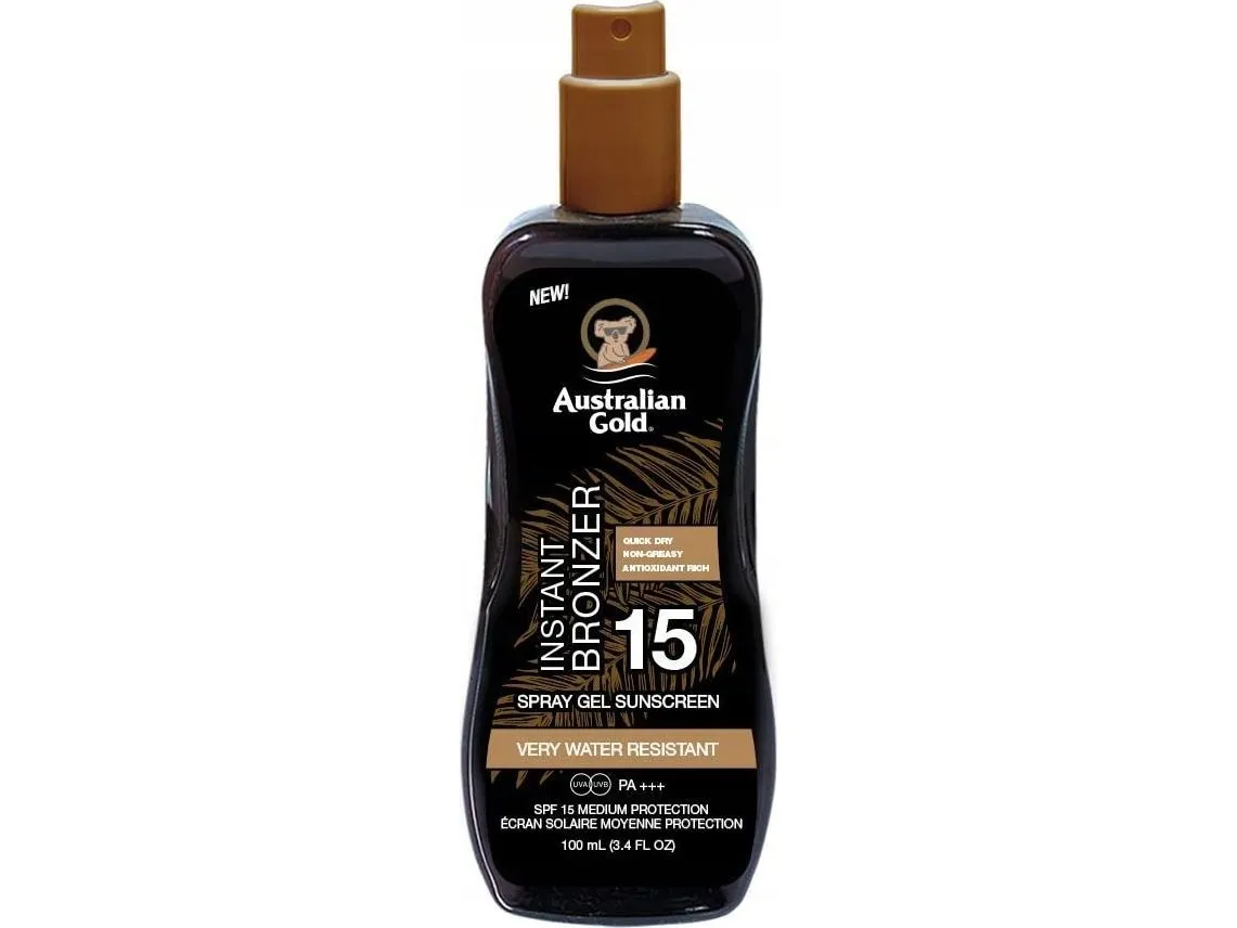Australian Gold Spray Gel Instant Bronzer SPF15 - Unisex - 100 ml