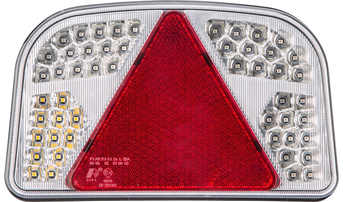 Trailerlygte LED m/trekantrefleks H 12V