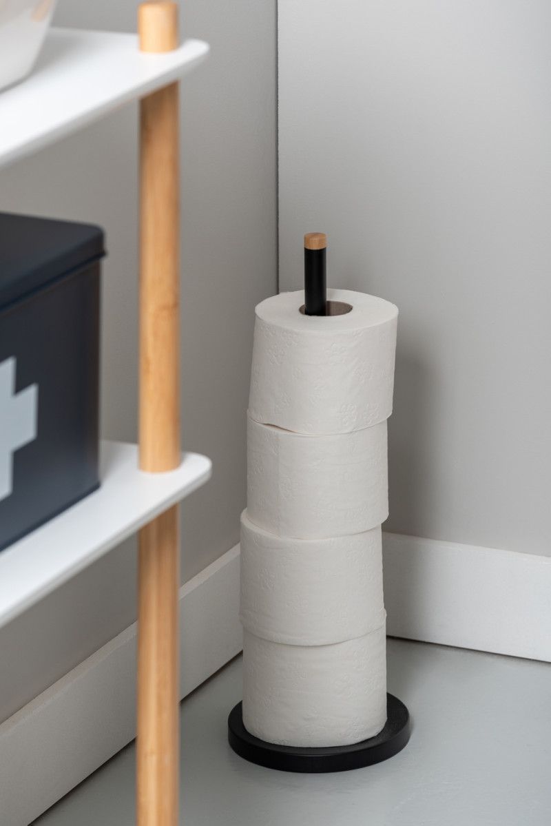 Toilet Roll Holder Bamboo Accent