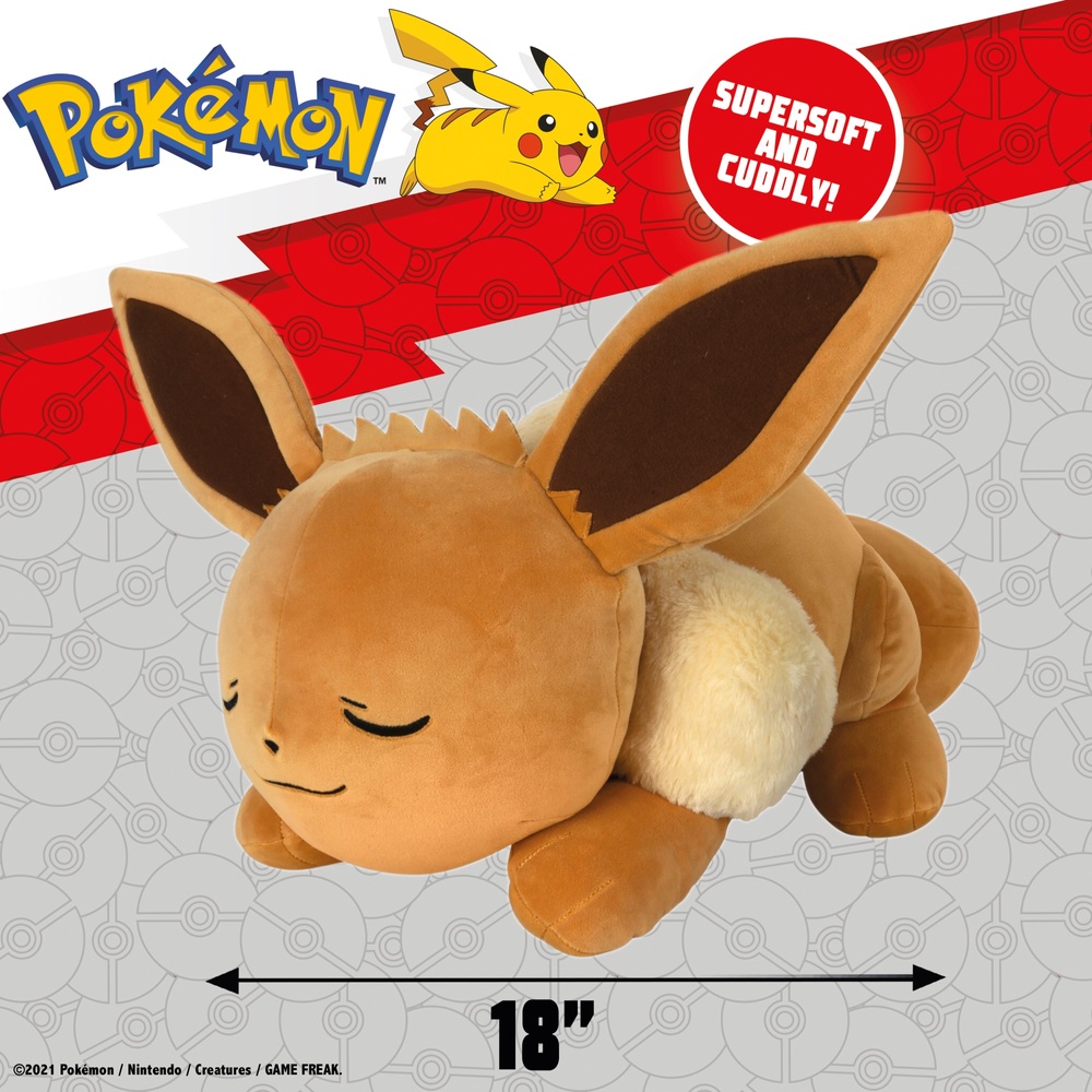 Pokémon 45cm Schlafendes Evoli Plüschtier