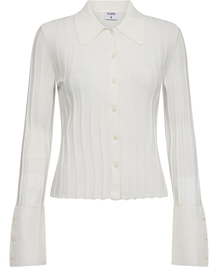 Filippa K Knitted Shirt Snow white