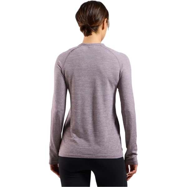 T-shirt trail ODLO ESSENTIAL SEAMLESS T-SHIRT CREW NECK L/S W GRAY RIDGE MELANGE