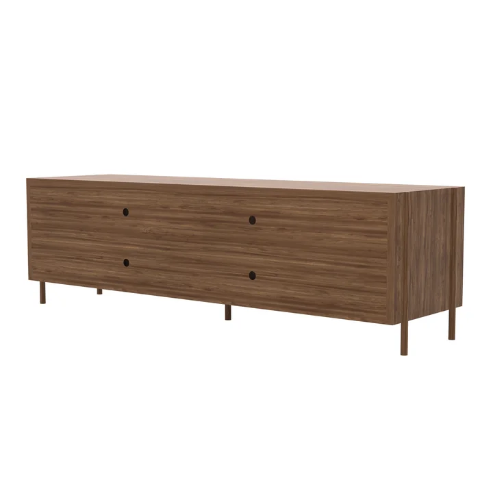 Hartô - Gabin Sideboard mit Schubladen, 162 x 49 cm, Eiche natur / schiefergrau