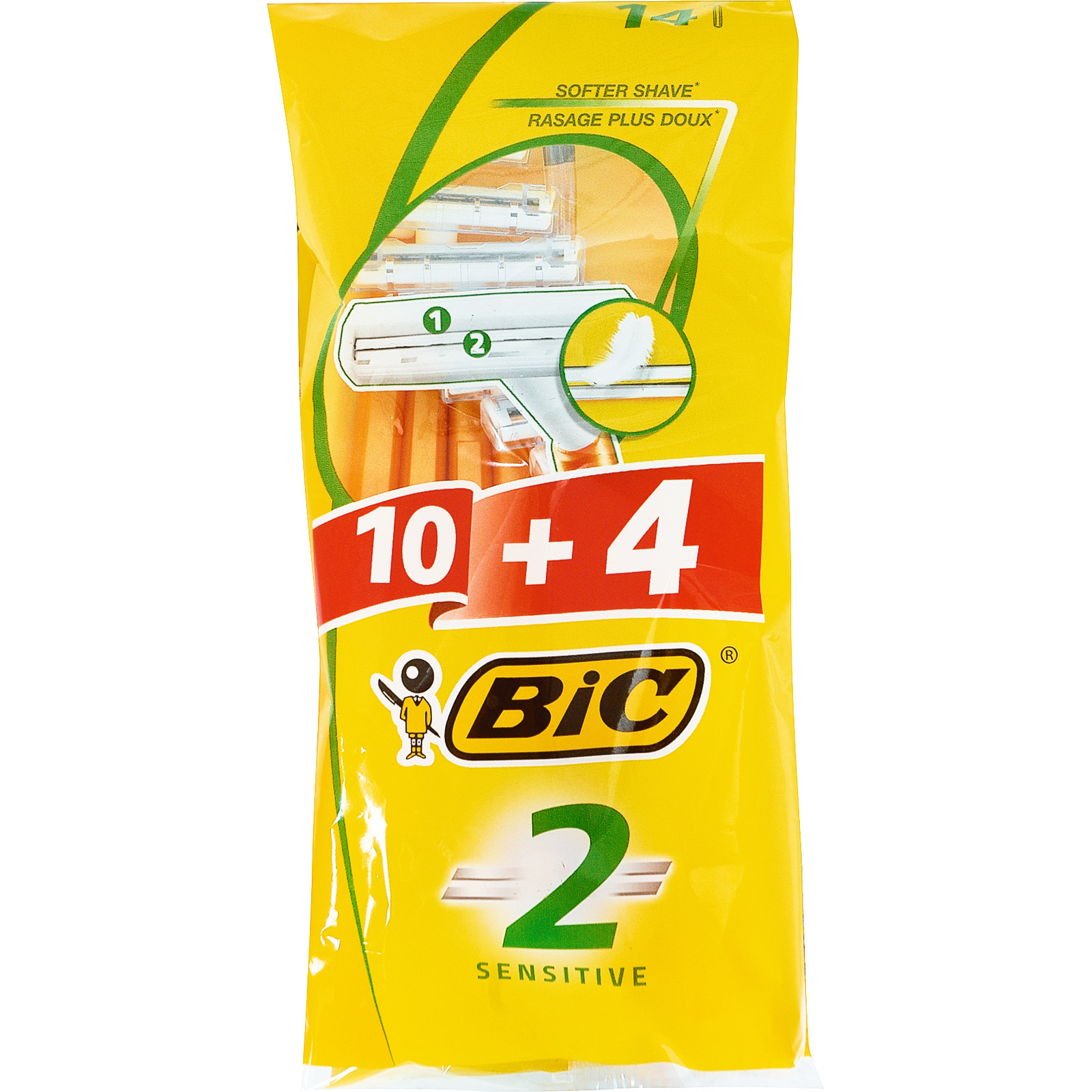 BiC Einwegrasierer 2 Sensitive 10 + 4 Stück