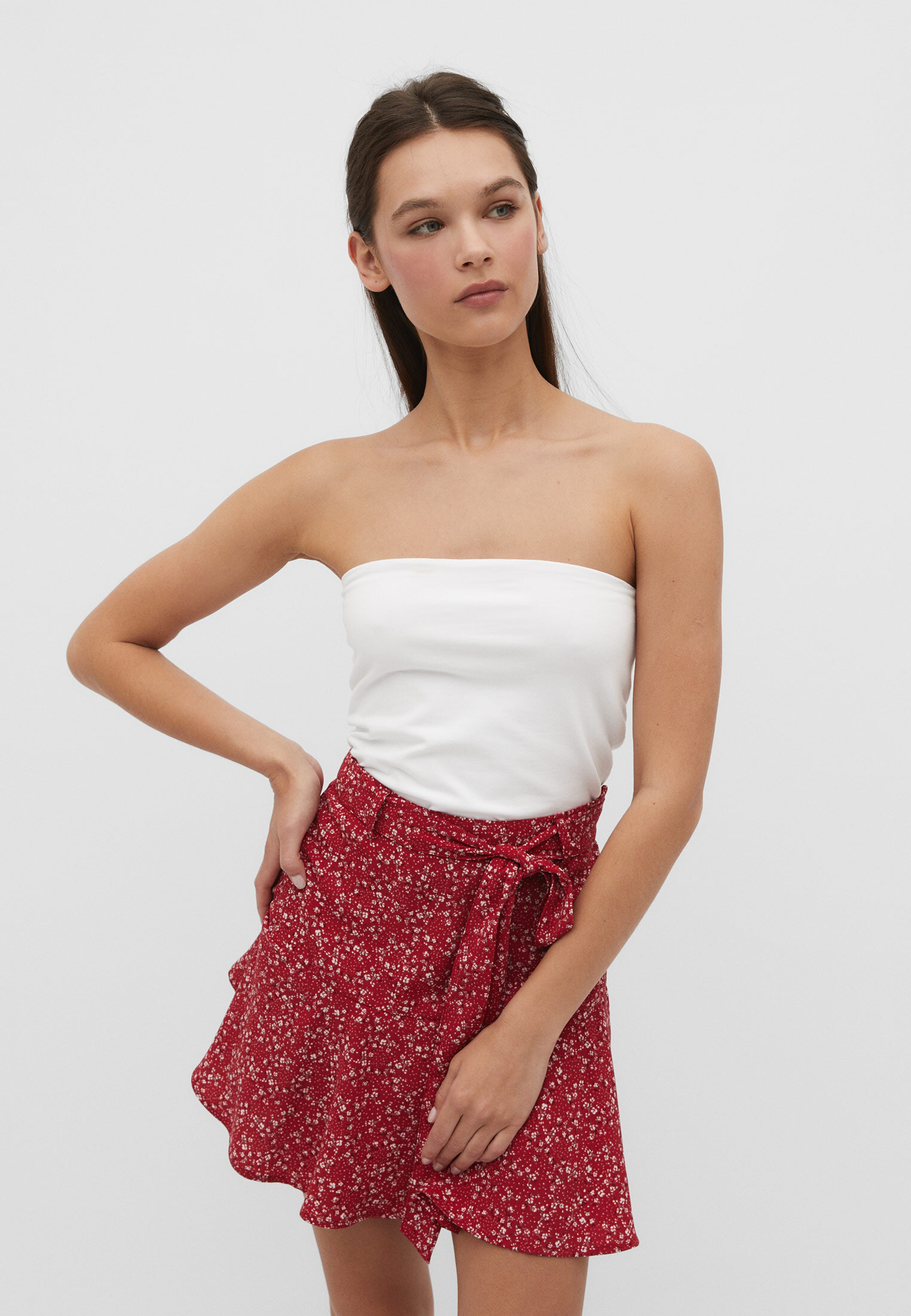 saia-calça fluida estampada