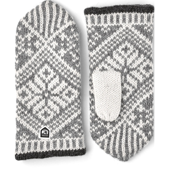 Hestra Nordic Wool Mitt Fausthandschuhe Grey / Offwhite