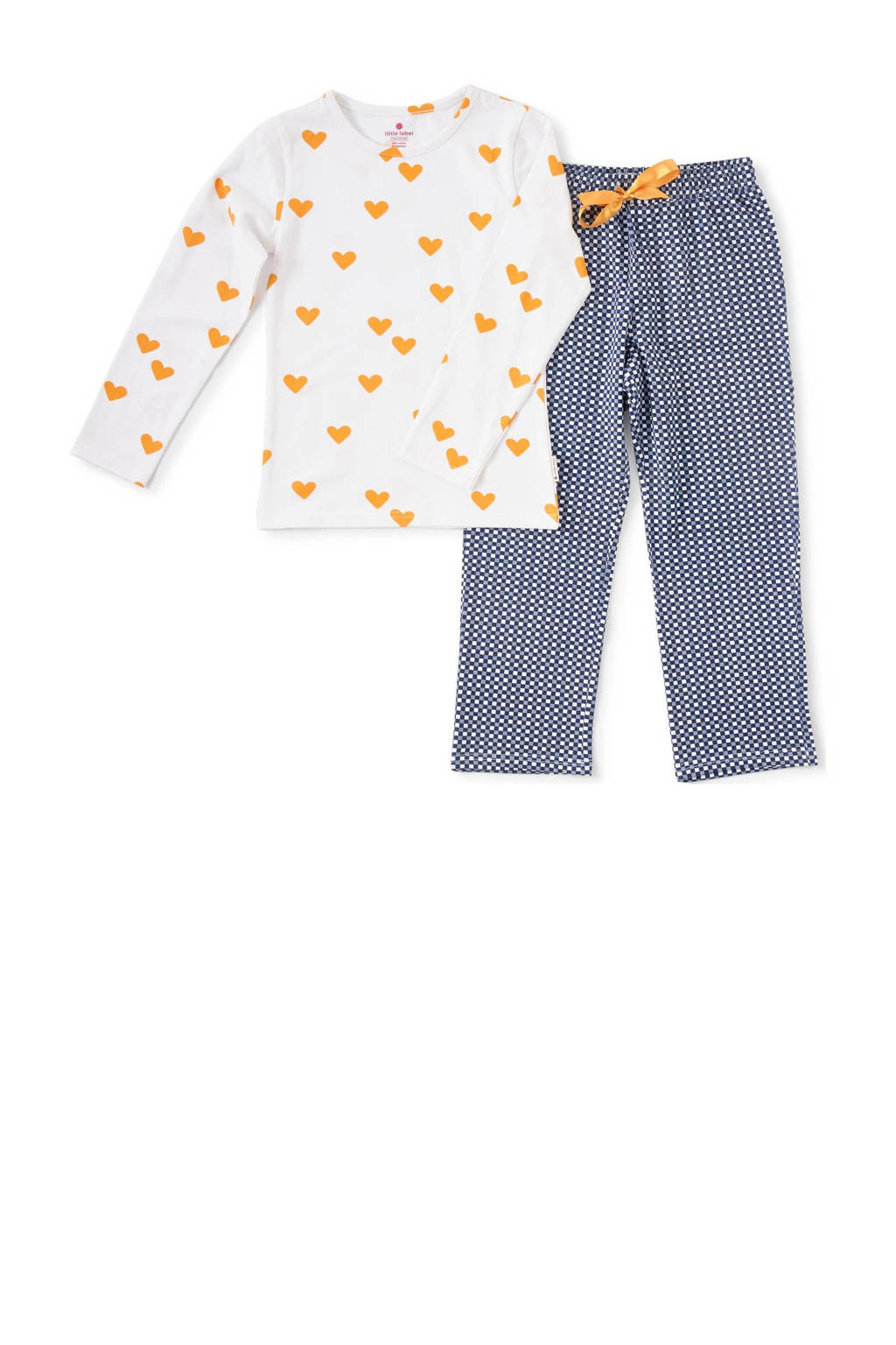 Little Label pyjama van katoen wit/blauw/geel