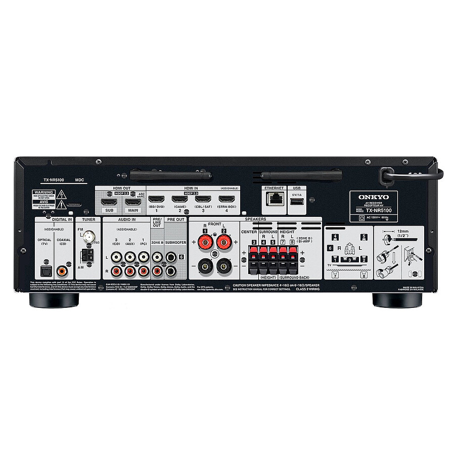 Onkyo TX-NR5100B Noir + Focal Sib Evo 5.1.2 Dolby Atmos