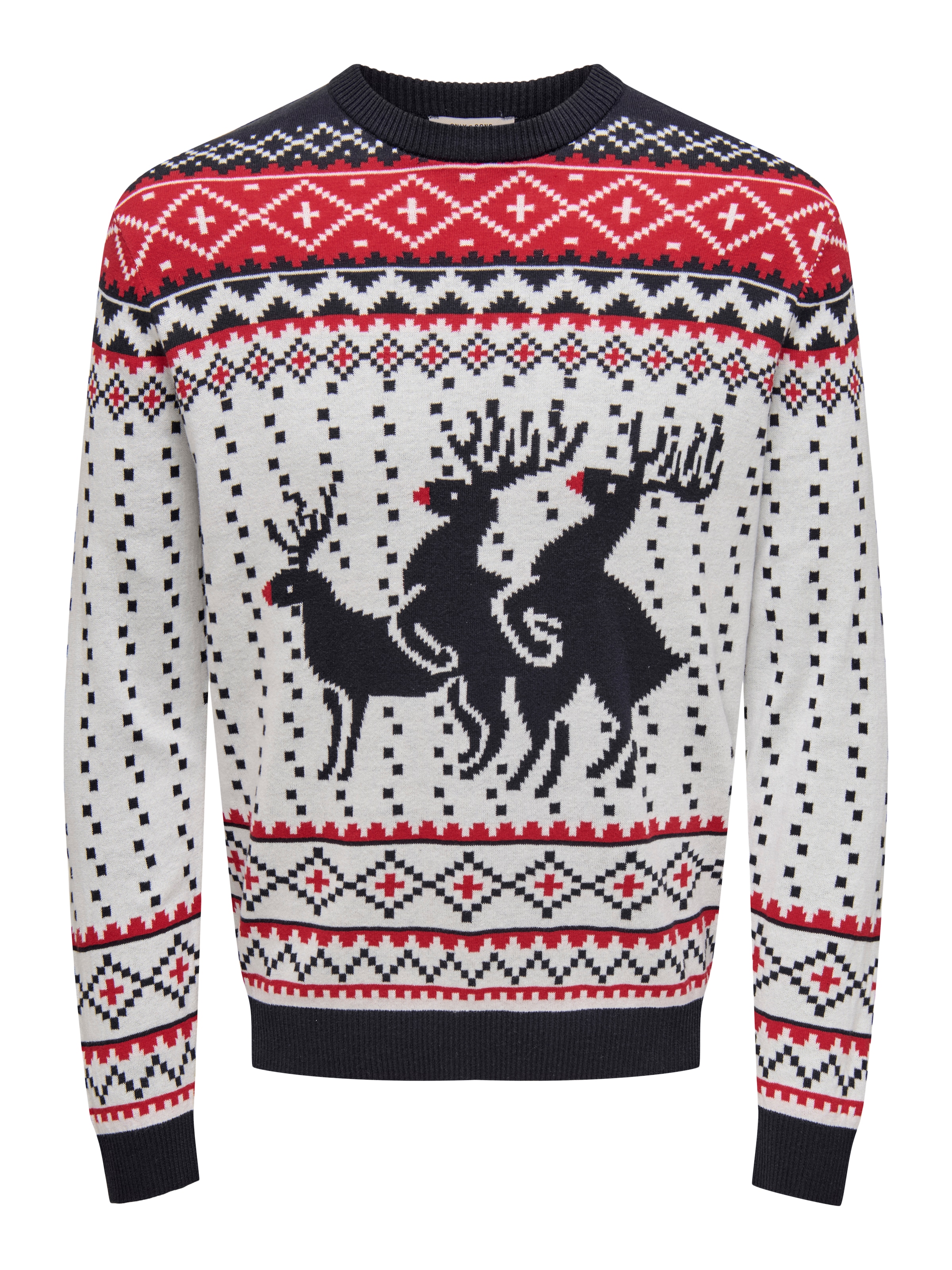 ONLY & SONS Rundhalspullover »ONSX-MAX REG DEER CREW KNIT«