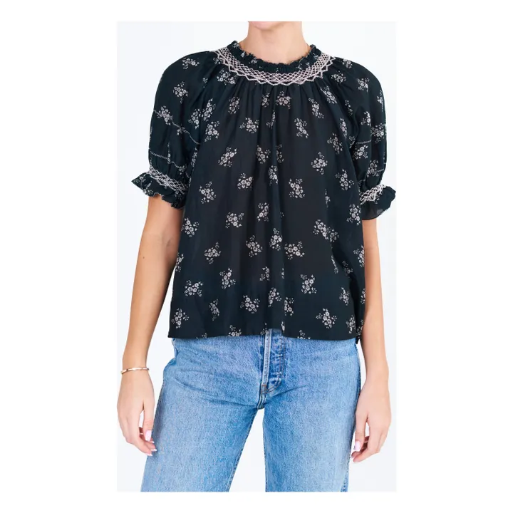 M.A.B.E. Blouse Imprimé Vivi | Noir