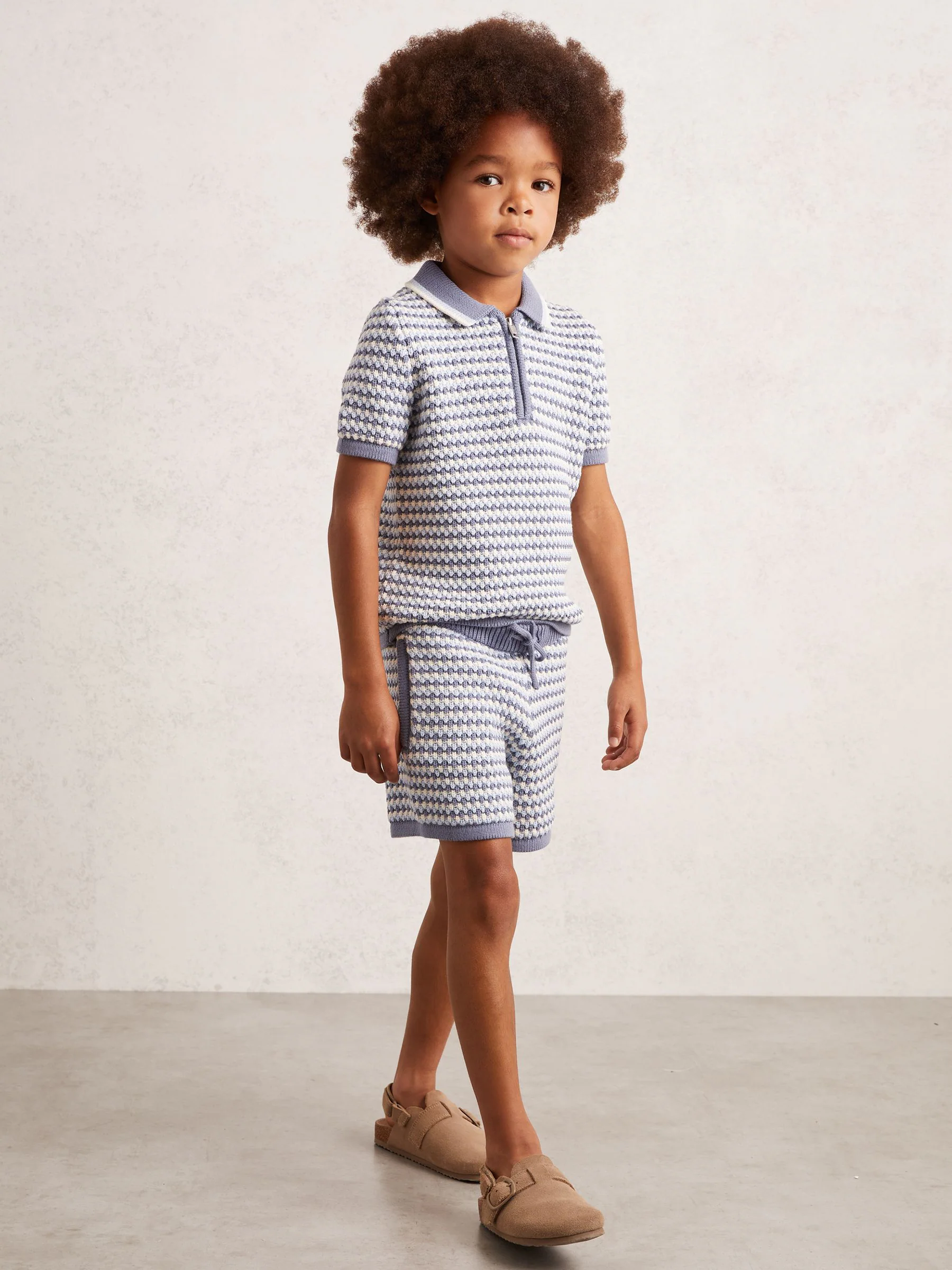 Reiss Peter Cotton-Blend Knitted Stripe Shorts