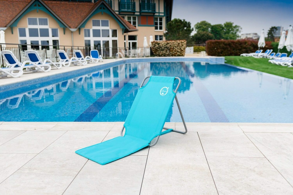 Lot de 2 chaises dossiers de plage pliables - o'beach - dimensions : 45 x 163 x 44 cm