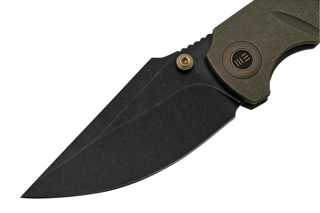 WE Knife Riff-Raff Bronze Titanium, Blackwashed CPM 20CV WE22020B-1 zakmes, Matt Christensen design