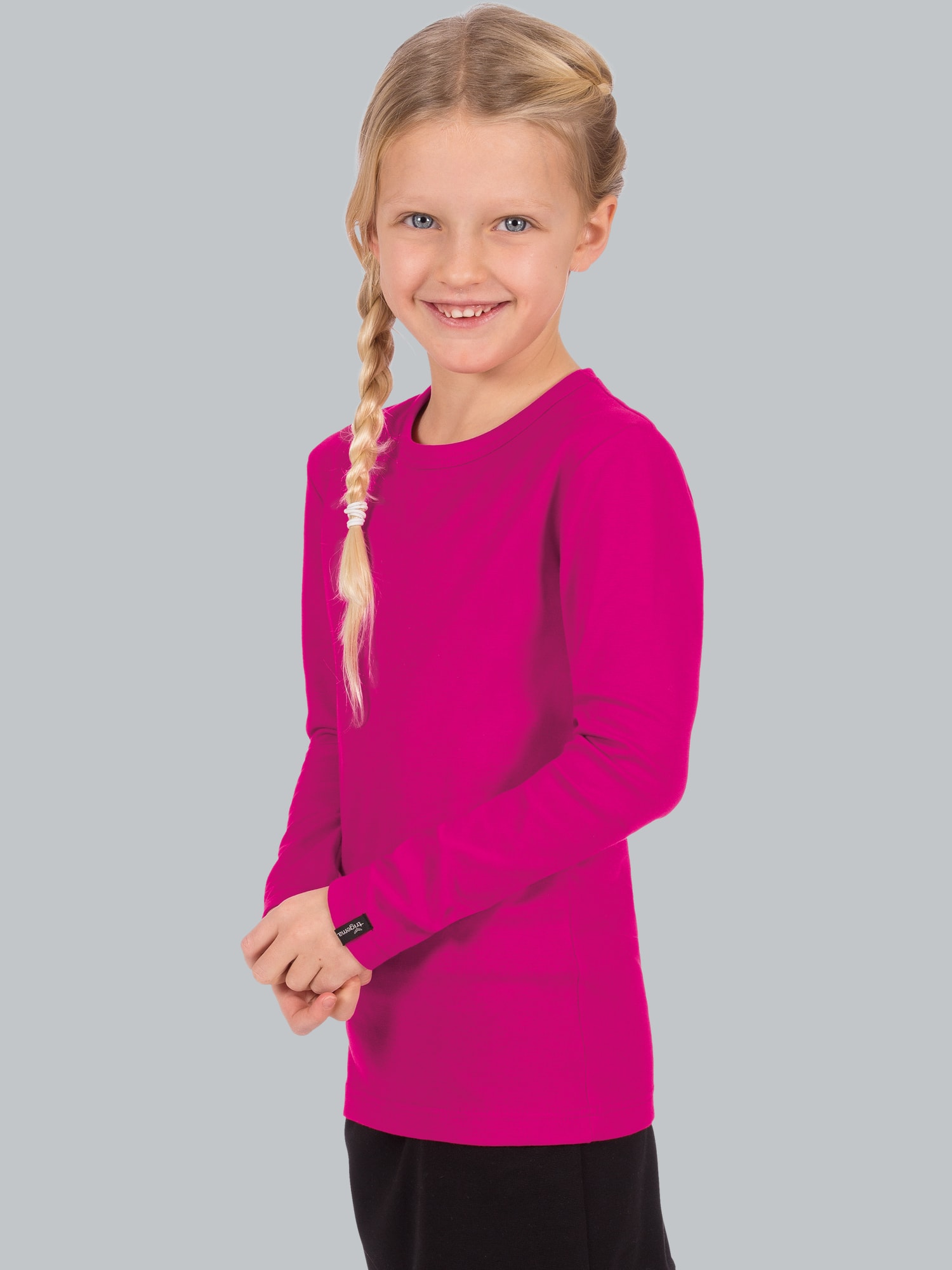 Langarmshirt Magenta