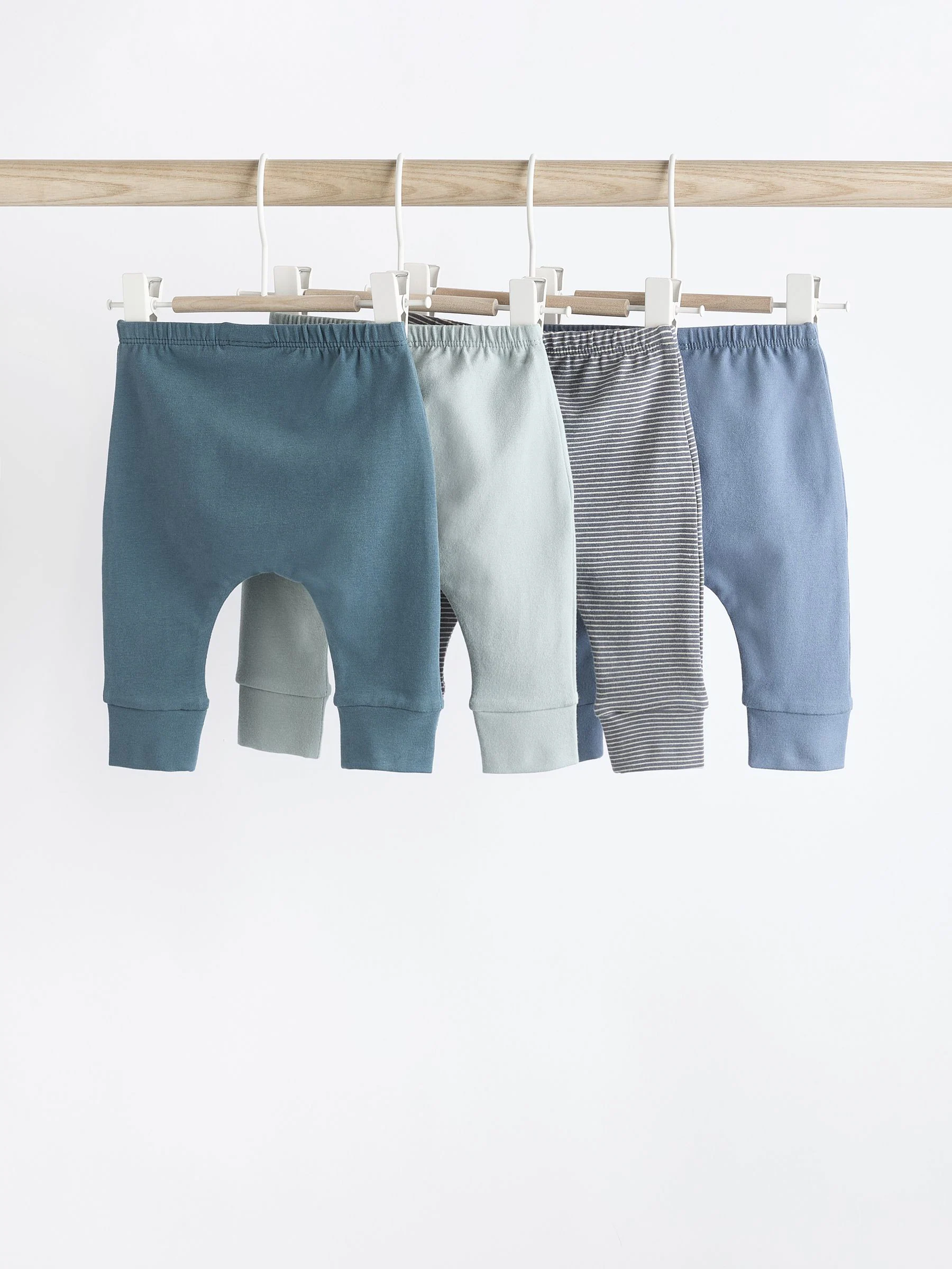 Blauwgroen - Verpakking van 4 babyleggings (0 mnd -3 jr)